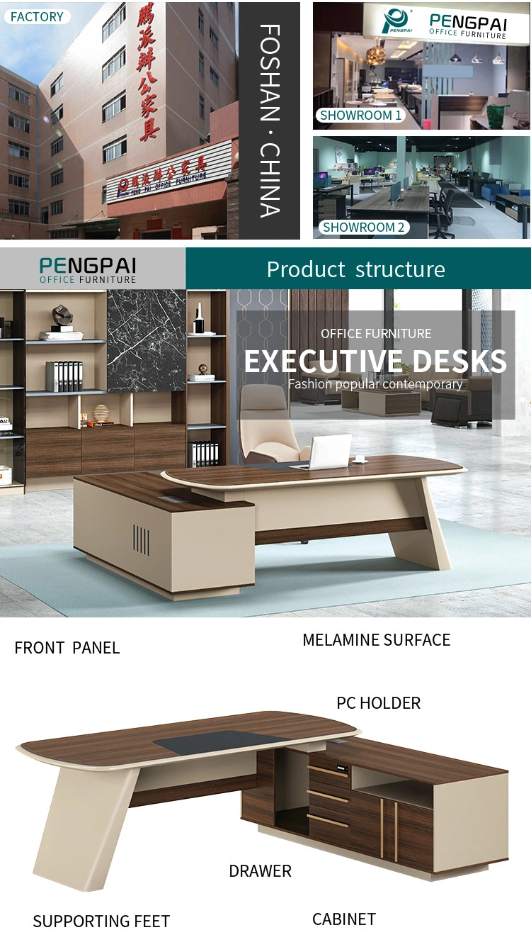 Pengpai Customized Modern Simple Design Melamine CEO Desks for Offices Executives