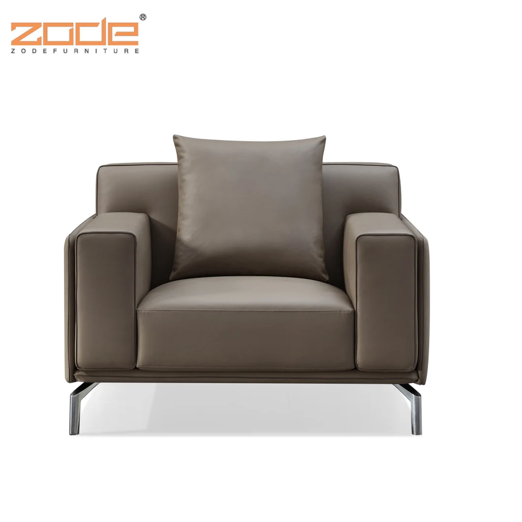 Zode Fabric PU Leahter L Shaped Sofa Set Furniture Living Room Sofa Leather Office Sofa Set