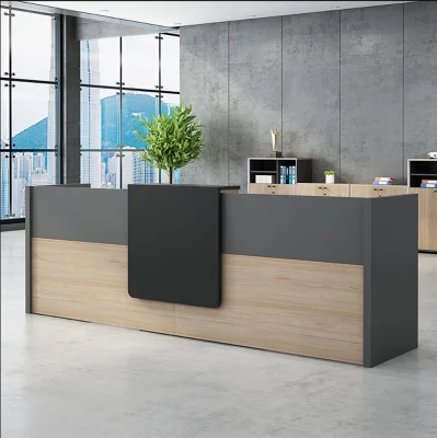 Factory Custom Fancy Style gebogener Büro-Empfangstisch aus Corian