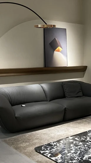 Moderne Luxus-Wohnzimmermöbel, 3 Sitze, L-förmiges italienisches Design-Set, für Zuhause, Büro, Hotel, Apartment, Stoffsofa