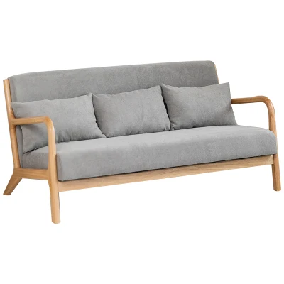 Bequemes Büro-Wohnzimmermöbel im Freien, Freizeit-Sofa aus Holz, Stuhl, Eck-Lounge-Sofa, Heimsofa aus Stoff (UL-CS093)